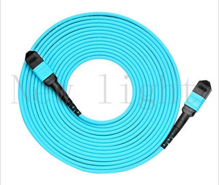 Colore blu MPO - modo di fibra ottica del PVC/LSZH del cavo di toppa del cavo a fibre ottiche di MPO multi